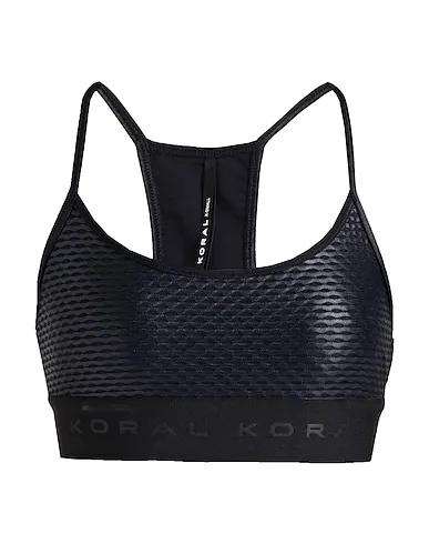 Black Synthetic fabric Crop top