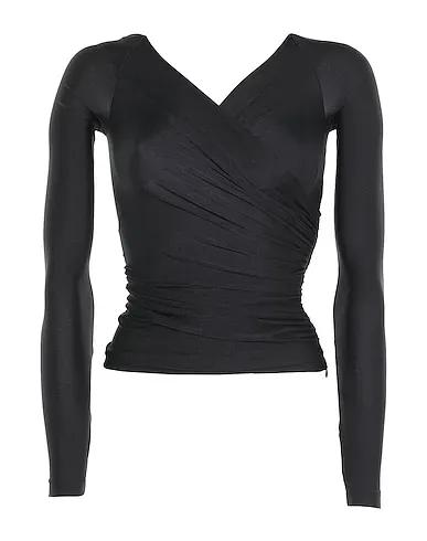 Black Synthetic fabric Evening top
