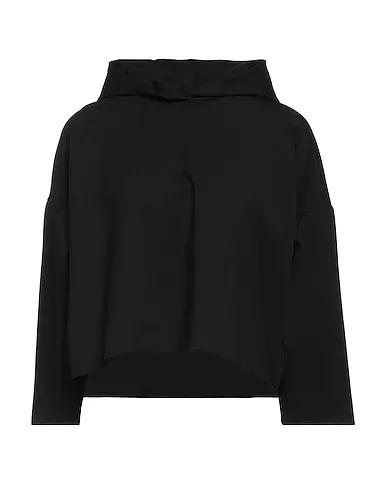 Black Synthetic fabric Hooded sweatshirt