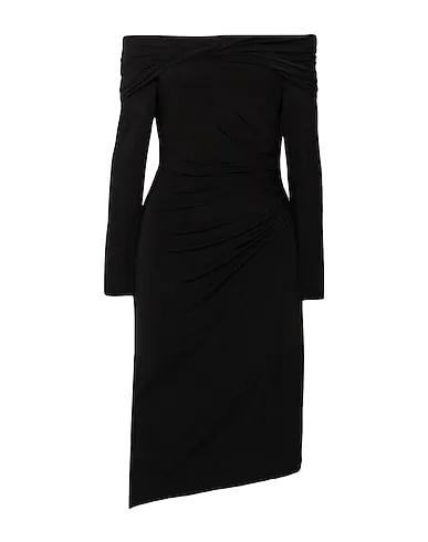 Black Synthetic fabric Midi dress