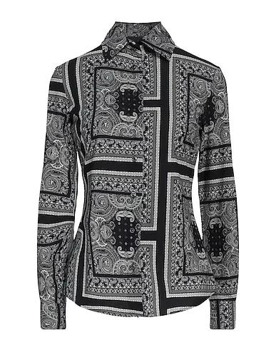Black Synthetic fabric Patterned shirts & blouses