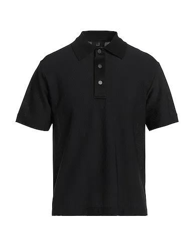 Black Synthetic fabric Polo shirt