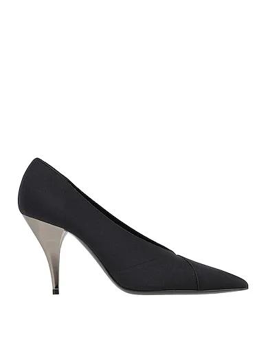 Black Synthetic fabric Pump