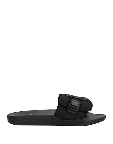 Black Synthetic fabric Sandals