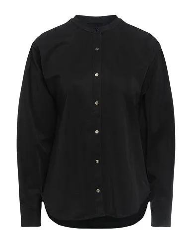 Black Synthetic fabric Solid color shirts & blouses