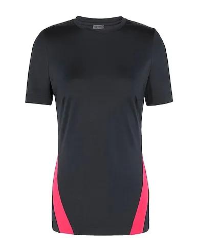 Black Synthetic fabric T-shirt BLACK/RED 103
