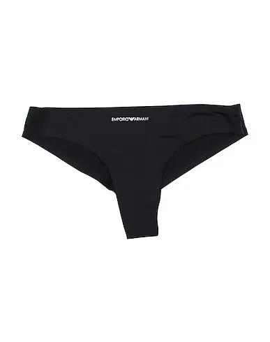 Black Synthetic fabric Thongs