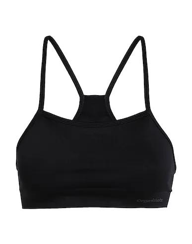 Black Synthetic fabric Top ACTIVE SPORTS BRA 
