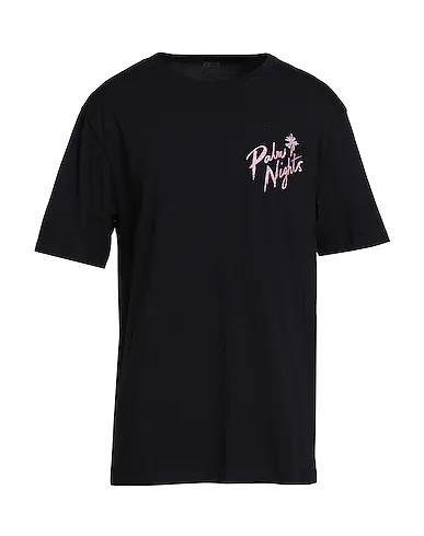 Black T-shirt ORGANIC COTTON S/SLEEVE T-SHIRT WITH CHEST PRINT
