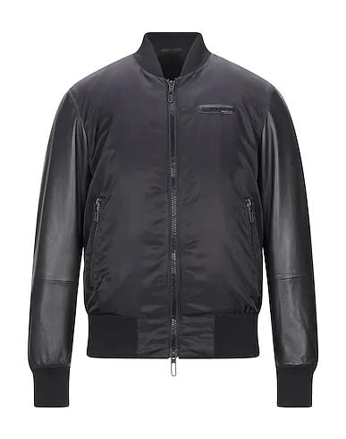 Black Techno fabric Biker jacket