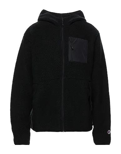 Black Techno fabric Hooded sweatshirt