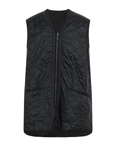 Black Techno fabric Jacket POLARQUILT WAISTCOAT/ZIP
