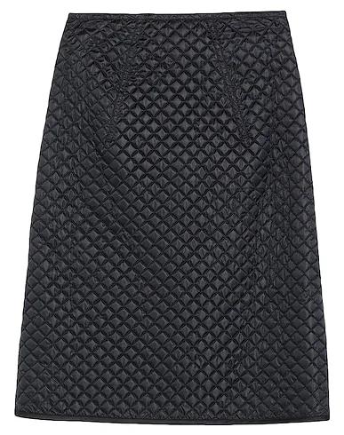 Black Techno fabric Midi skirt