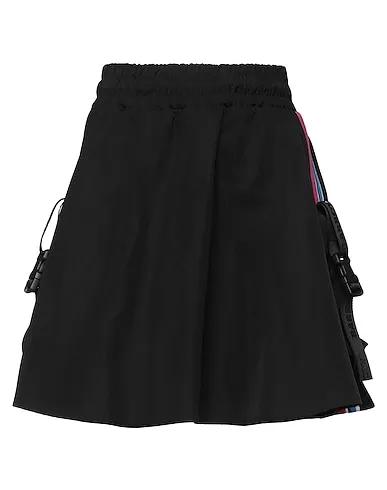 Black Techno fabric Mini skirt