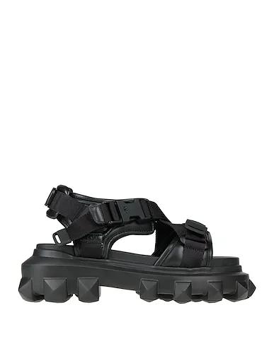 Black Techno fabric Sandals