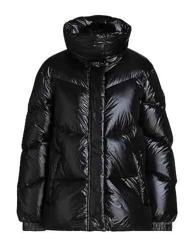 Black Techno fabric Shell  jacket ALIQUIPPA PUFFER JACKET 
