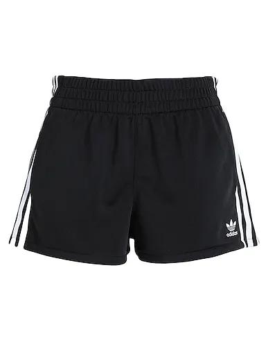 Black Techno fabric Shorts & Bermuda 3 STRIPESS SHORT
