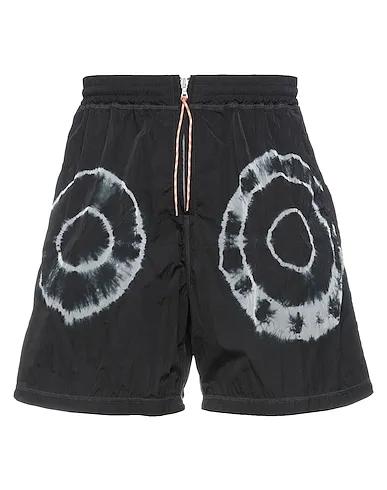 Black Techno fabric Shorts & Bermuda