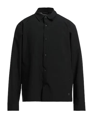 Black Techno fabric Solid color shirt