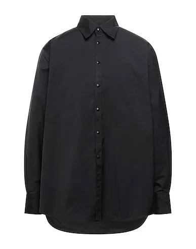 Black Techno fabric Solid color shirt