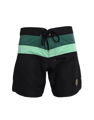 Black Techno fabric Swim shorts BOARDSHORT JON 1 STRIPE
