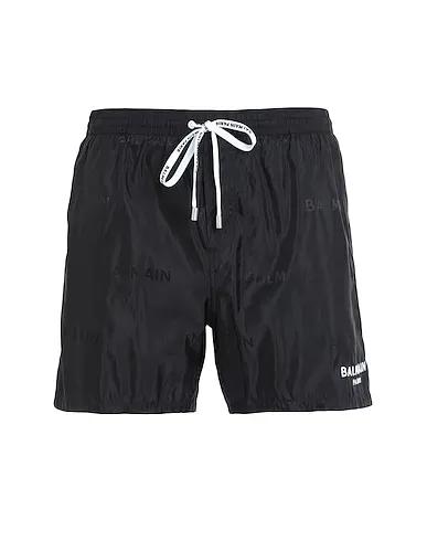 Black Techno fabric Swim shorts BOXER