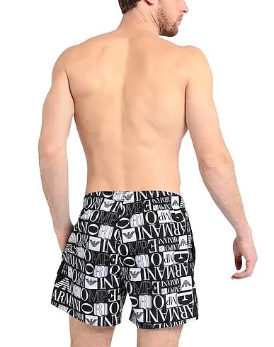 Black Techno fabric Swim shorts BOXER BEACHWEAR
