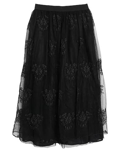 Black Tulle Midi skirt