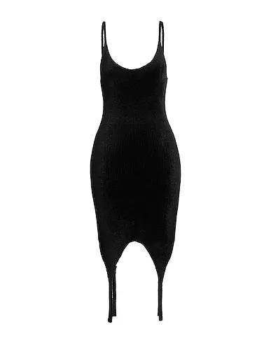 Black Velour Midi dress
