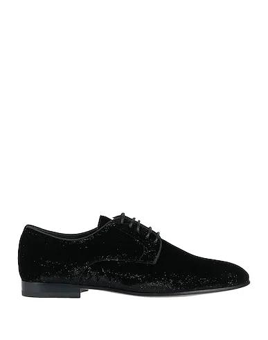 Black Velvet Laced shoes