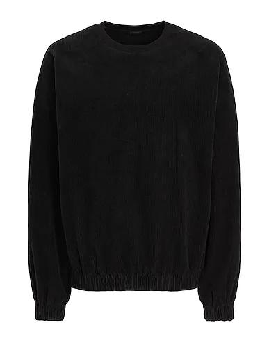Black Velvet Sweatshirt COTTON CORDUROY RELAXED CREW-NECK