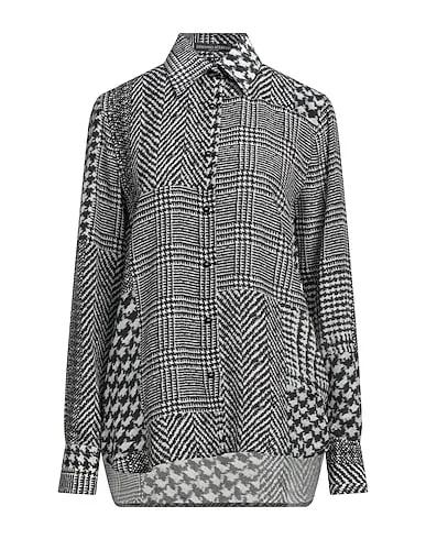 Black Voile Patterned shirts & blouses