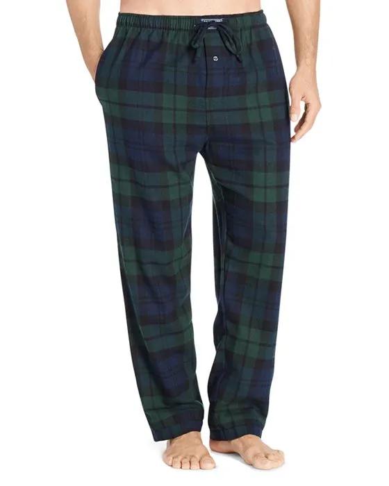 Black Watch Plaid Flannel Pajama Pants