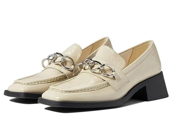 Blanca Polished Leather Chain Loafer