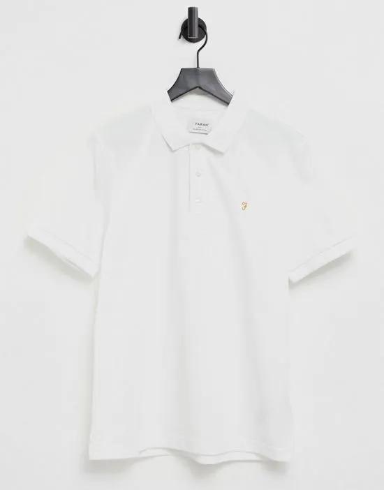 Blanes short sleeve polo shirt in white