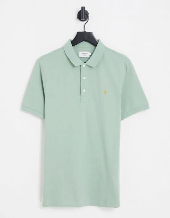 Blanes slim fit cotton polo shirt in green