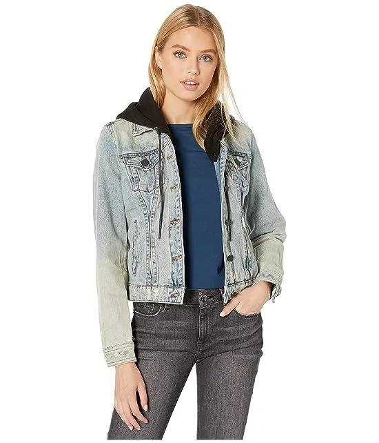 Denim Jacket with Hood in Casual Encounter