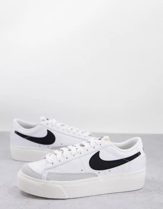 Blazer Low Platform sneakers in white/black