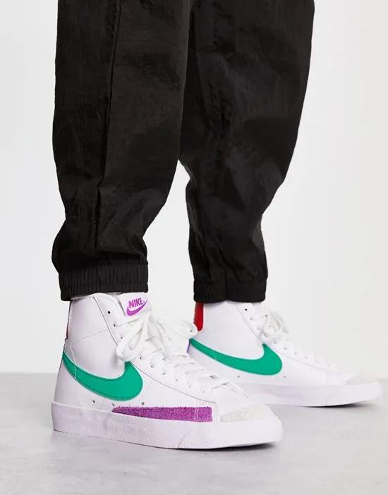 Blazer Mid '77 Vintage sneakers in white and green - WHITE