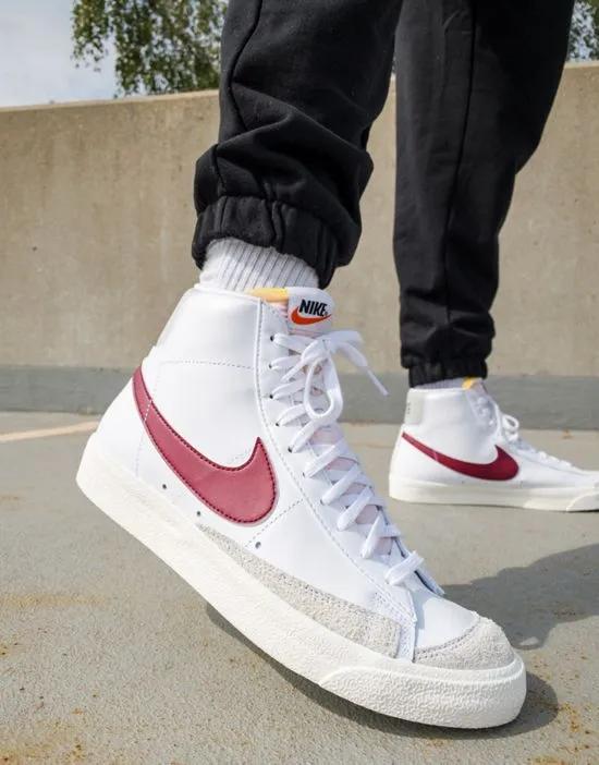 Blazer Mid sneakers in white and red