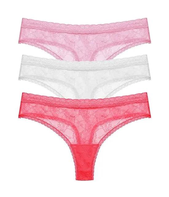 Bliss Allure One Size Lace Thong 3-Pack