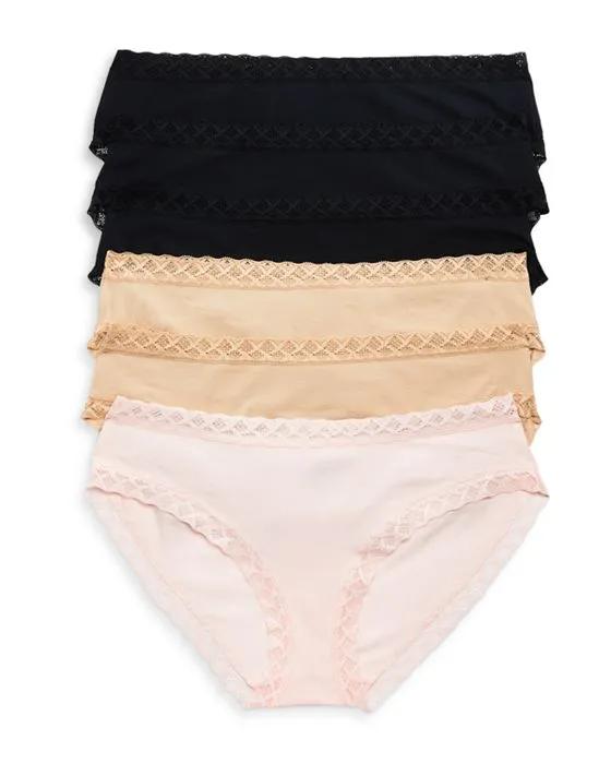 Bliss Lace Trim Brief, Pack of 6