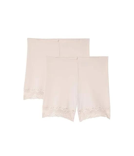 Bliss Perfection Lace Trim Shorts 2-Pack
