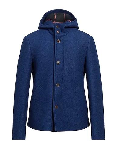 Blue Boiled wool Coat