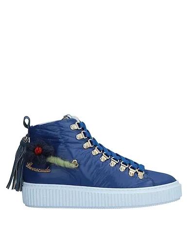 Blue Bouclé Sneakers
