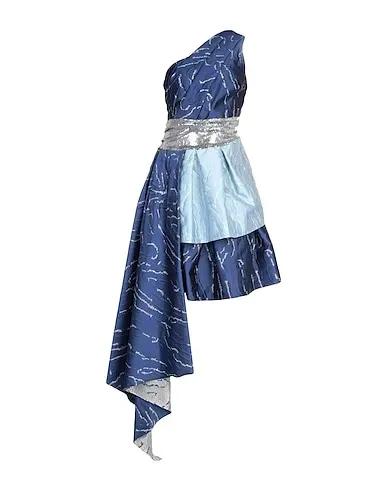 Blue Brocade Midi dress