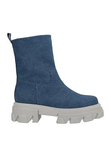 Blue Canvas Ankle boot