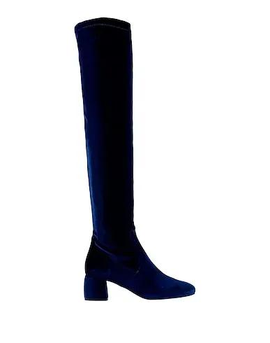 Blue Chenille Boots
