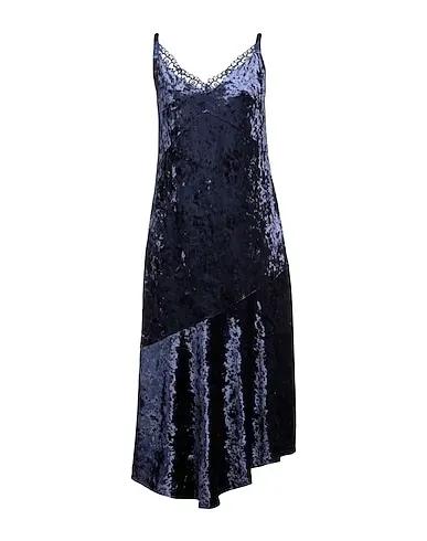 Blue Chenille Midi dress