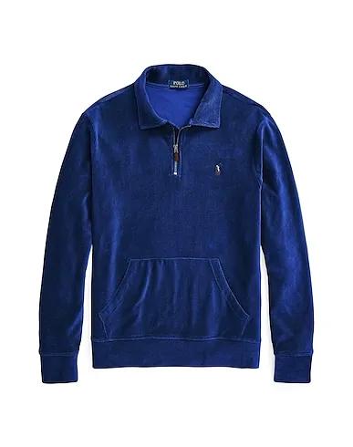 Blue Chenille Sweatshirt KNIT CORDUROY HALF-ZIP SWEATSHIRT
